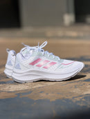 Tênis esportivo adidas rosa c branco